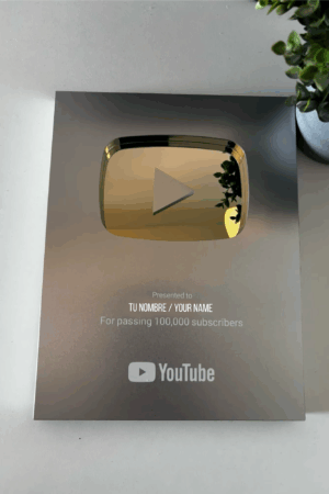 Placa Youtube Plata