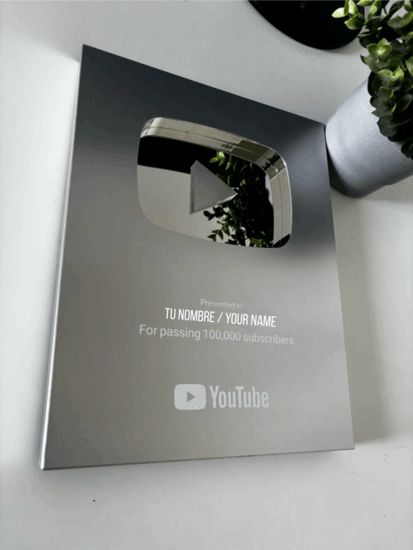 Placa de YouTube Plata OG Style - Image 3